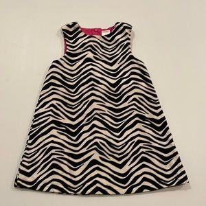 Gymboree black & off white zebra pattern sleeveless dress.  Size 3T